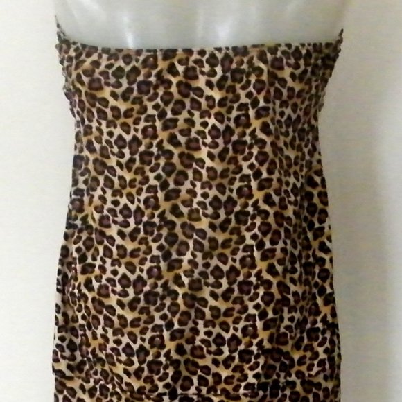 Halter Top Leopard Print Animal R Marks New York - Picture 5 of 11